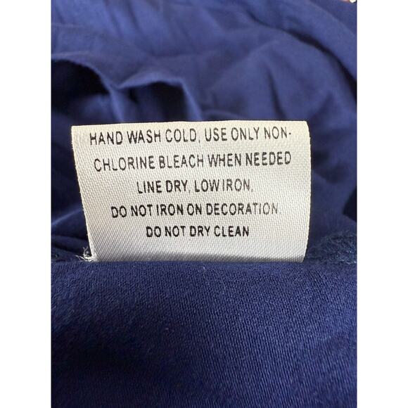 Joyous & Free Womens Size S Beaded Sequins Cold Shoulder Tunic Top Navy Stretch - Picture 10 of 11